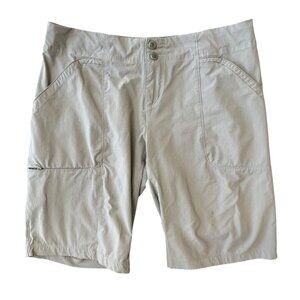 Mountain Hardwear Womens Shorts Size 8 Tan Nylon Outdoor Hiking Stretch *Mark